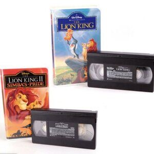 Disney VHS Lion King & Lion King 2 Simbas Pride Movies Cartoon Kids Children